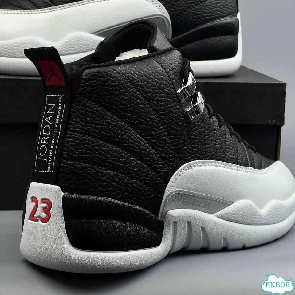 Nike Jordan 12 Black White фото 5