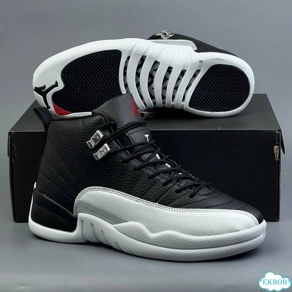Nike Jordan 12 Black White фото 7