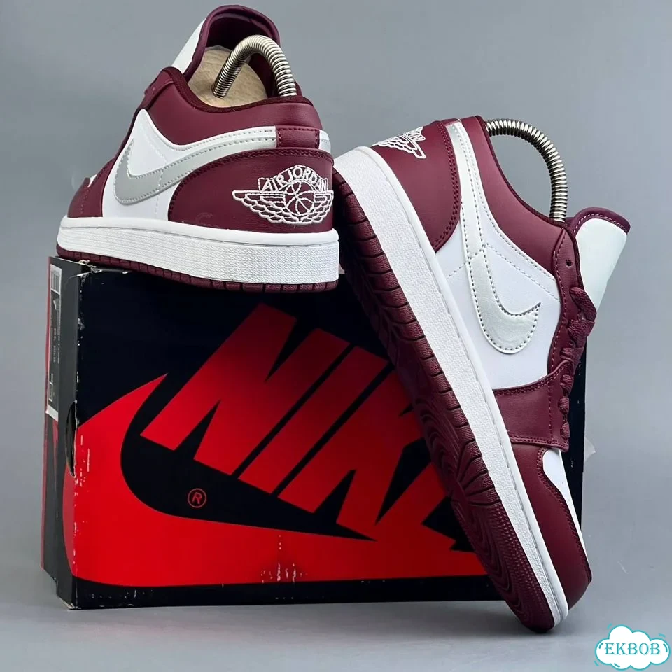 Nike Jordan 1 Low Red White фото 1