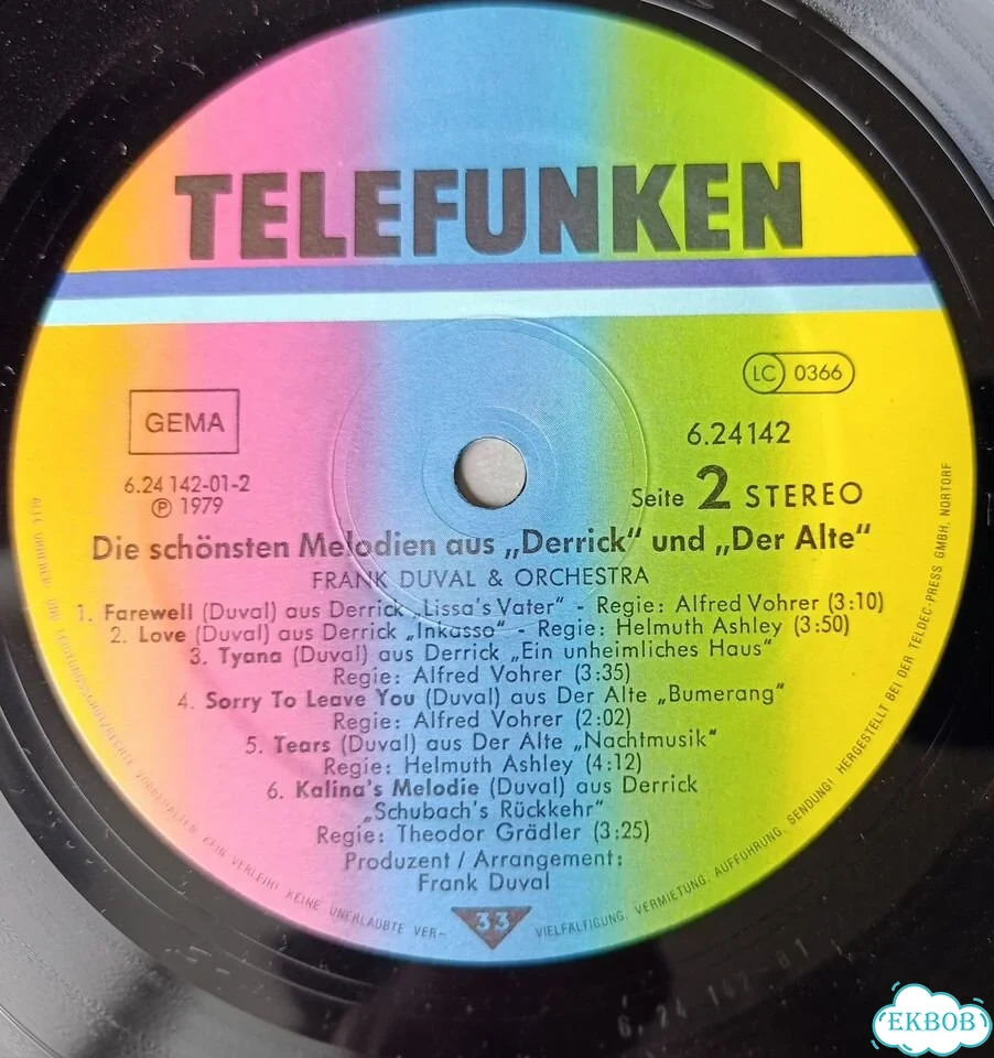 Frank duval & orchestra - derrick & DER alte 1979 фото 3