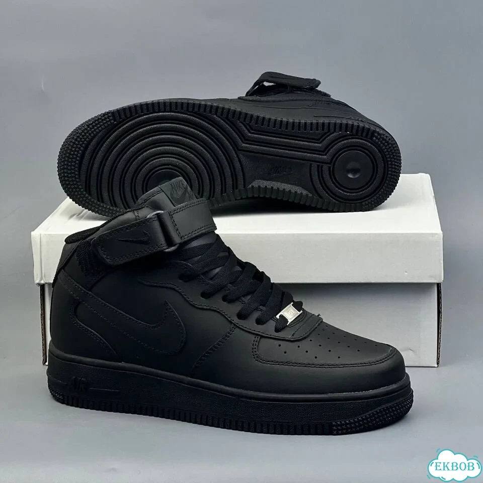 Nike air force 1 Mid Black фото 2