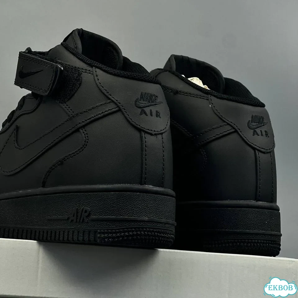 Nike air force 1 Mid Black фото 3
