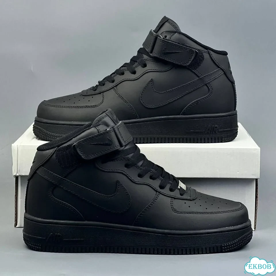 Nike air force 1 Mid Black фото 7