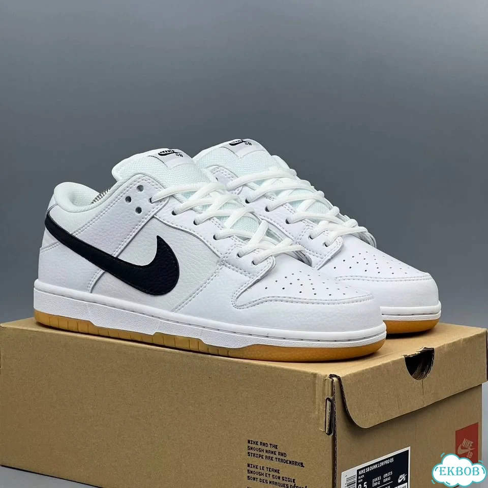 Nike Dunk SB White Gum Black White фото 3