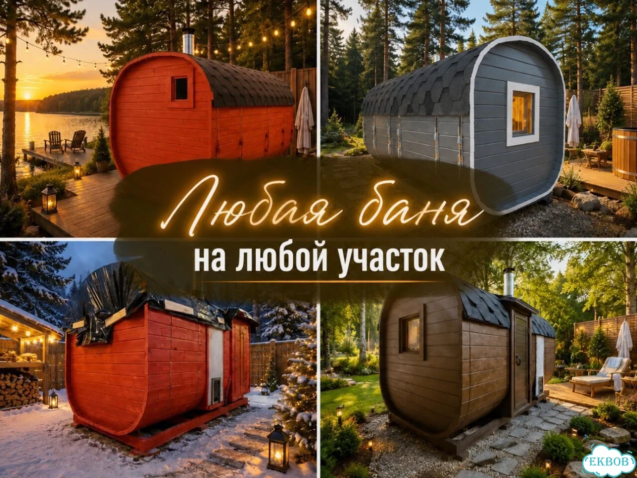 Баня-бочка под ключ фото 1
