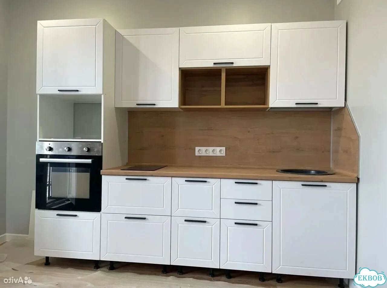 Современная модульная кухня с фасадами мдф новая фото 6