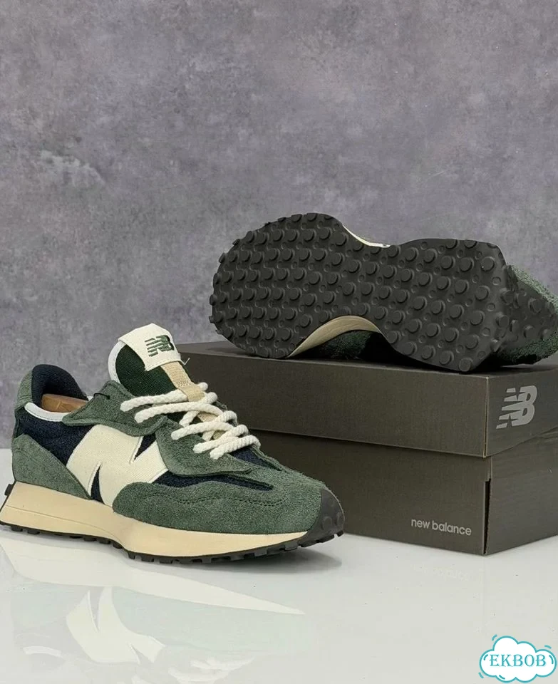 Кроссовки NEW balance 327 зеленые фото 6