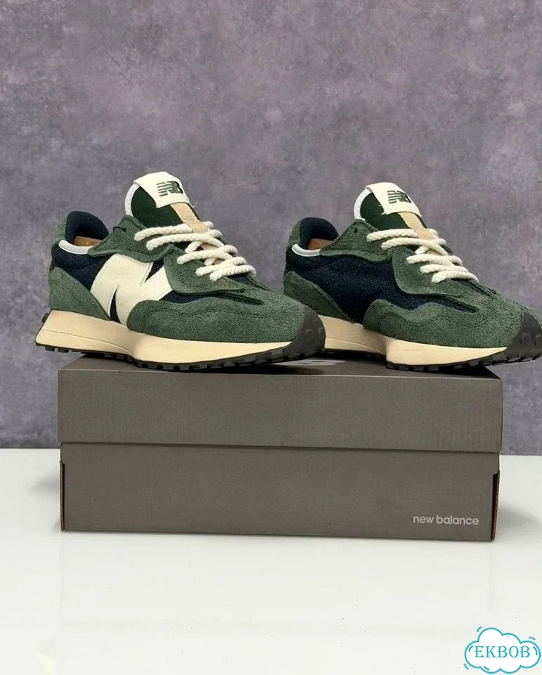 Кроссовки NEW balance 327 зеленые фото 7