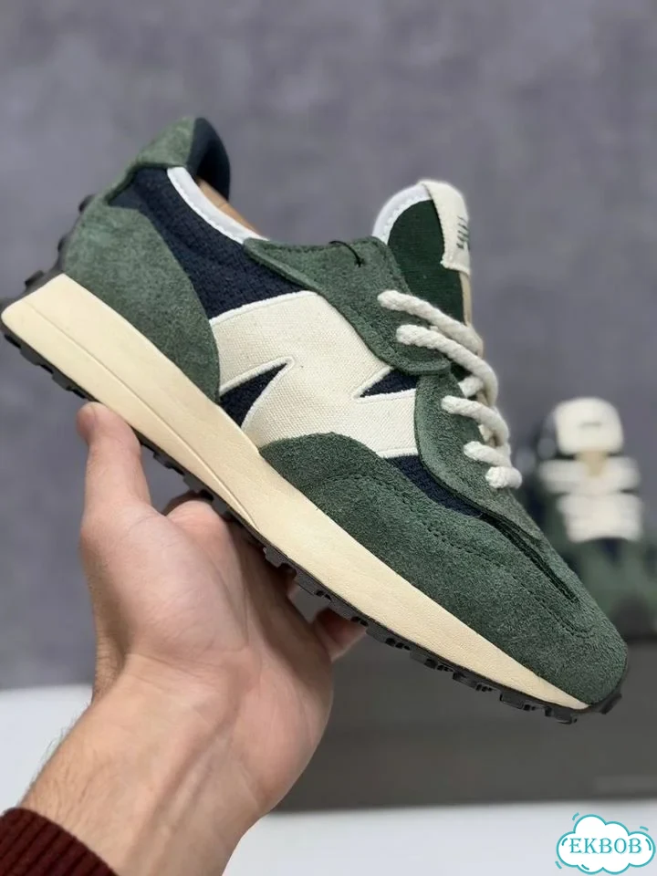 Кроссовки NEW balance 327 зеленые фото 9