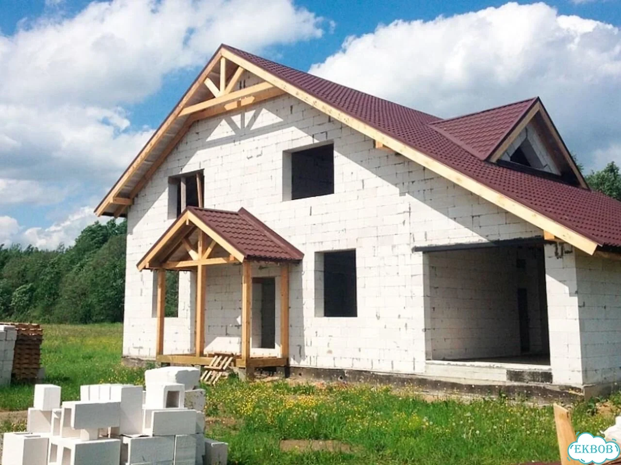 Дом из Газоблока / Строительство дома из Газобетона фото 8