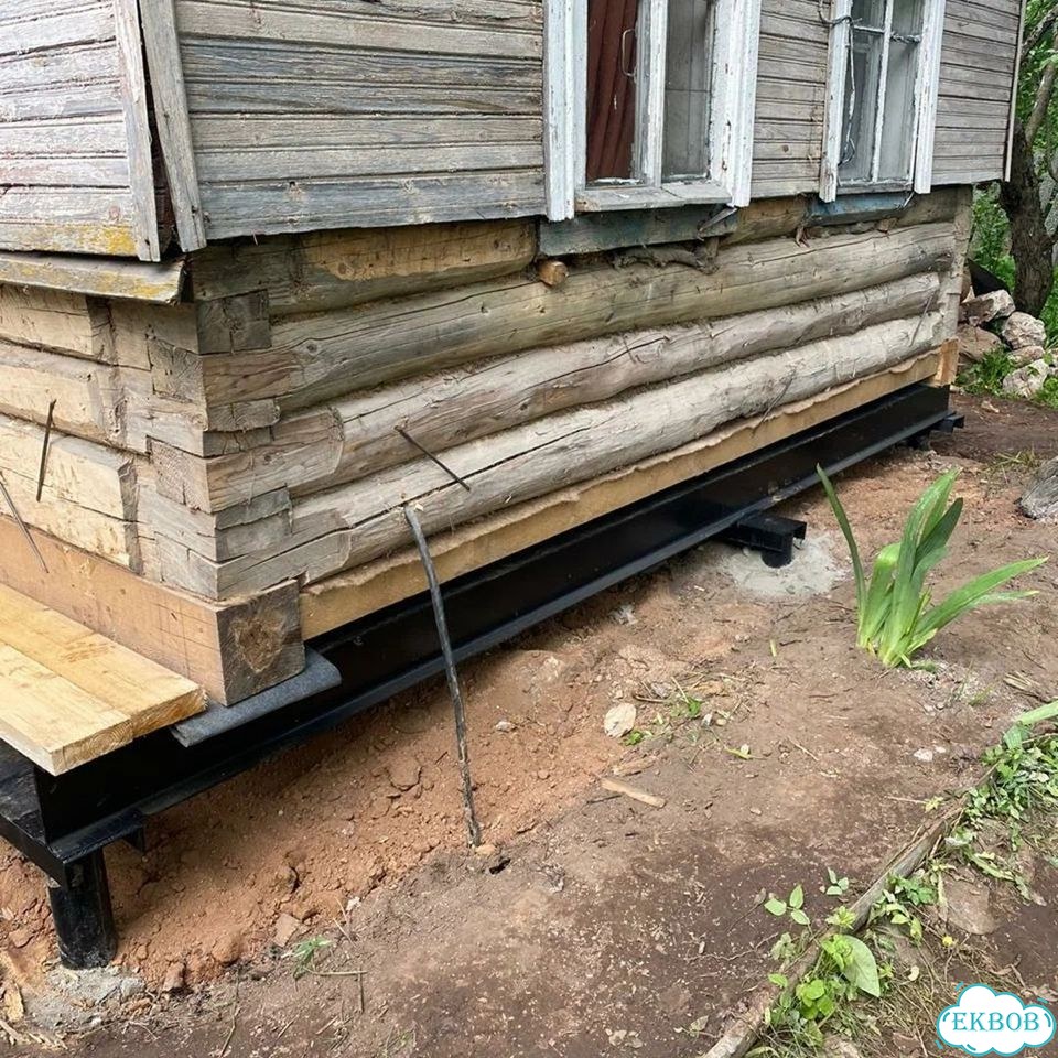 Замена венцов замена лаг подъем дома фото 8