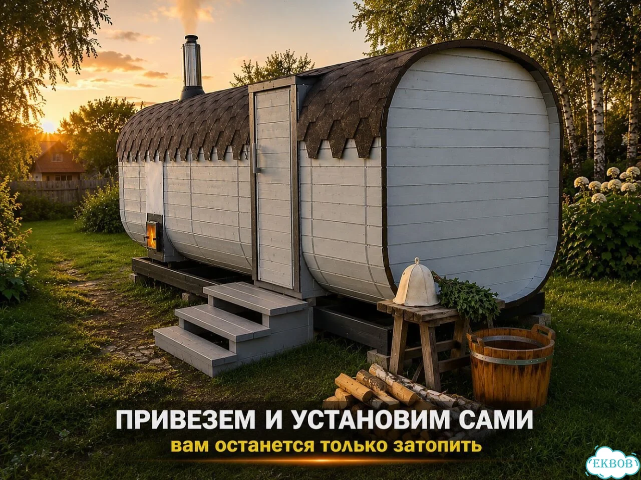 Бани-бочки квадро в наличии фото 1