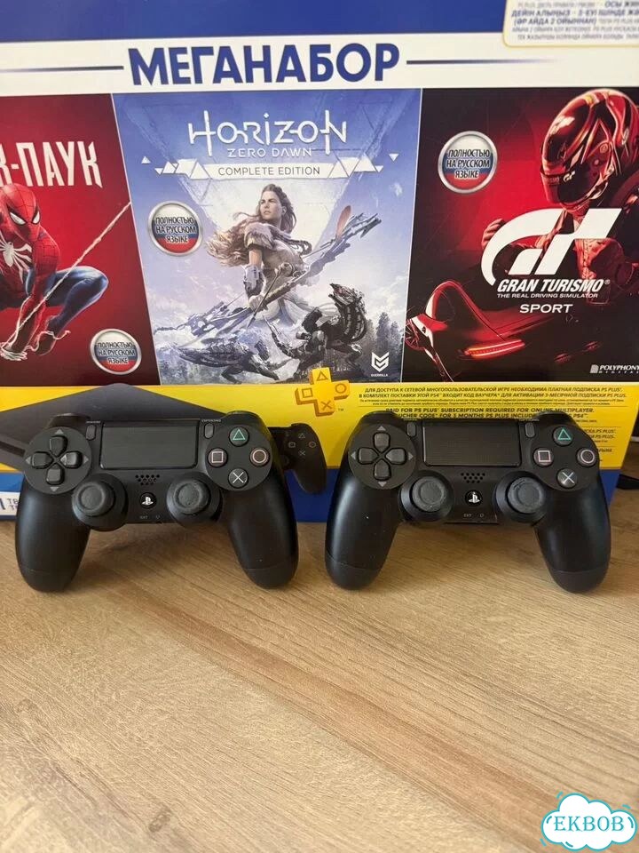 Sony playstation 4 slim 1tb 2 джойстика фото 2