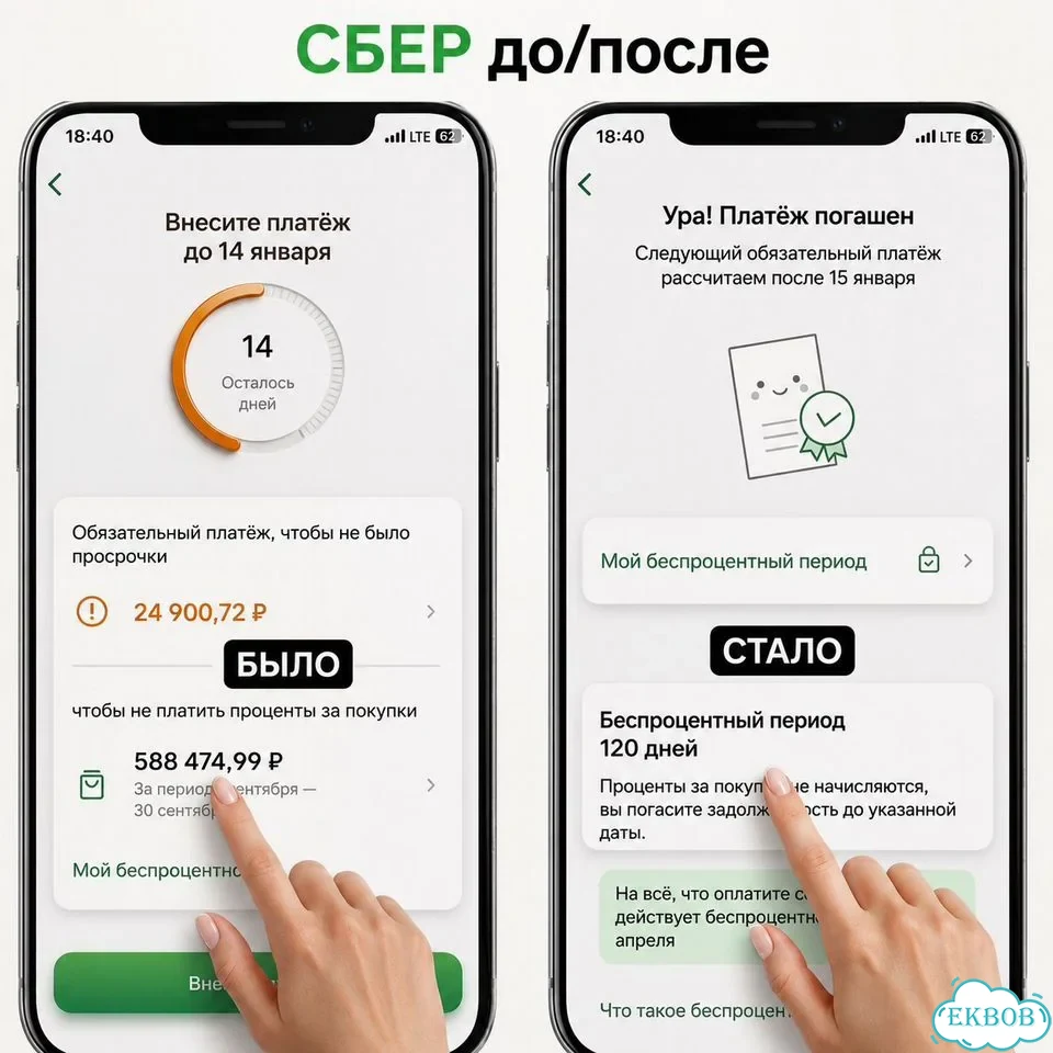 Уберу проценты/Верну льготный период Сбер, Т-Банк фото 2