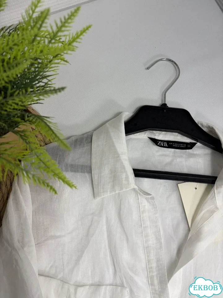 Zara рубашка блузка оверсайз 42(S) нф-8528 фото 4