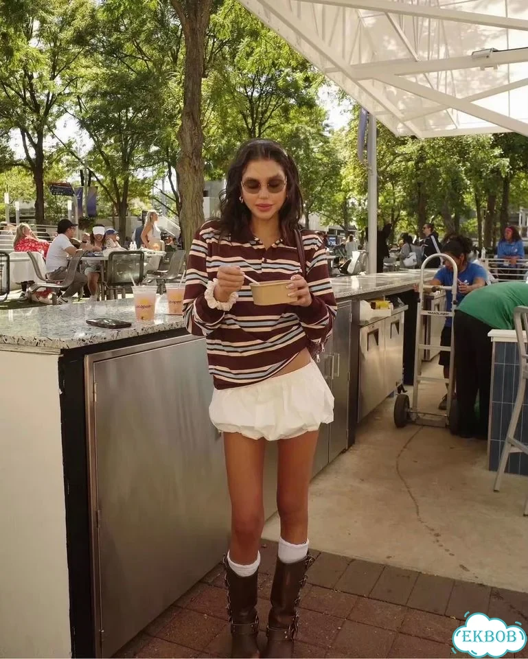 Лонгслив в полоску в стиле Zara бордового цвета фото 3