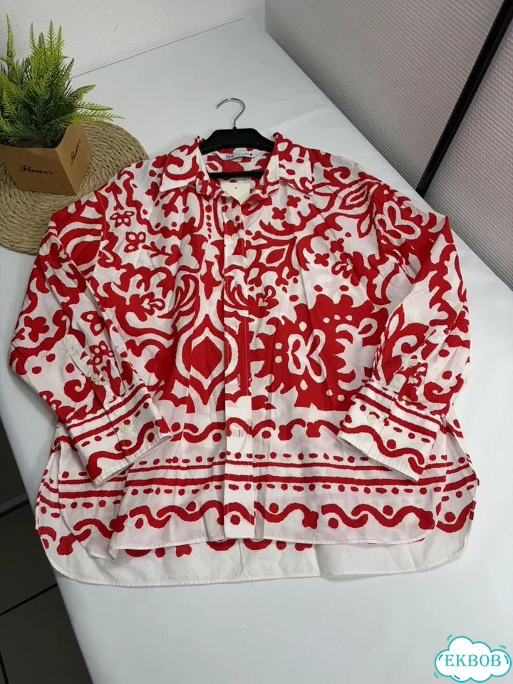 Рубашка Zara 100% хлопок 48(L) нф-8523 фото 2