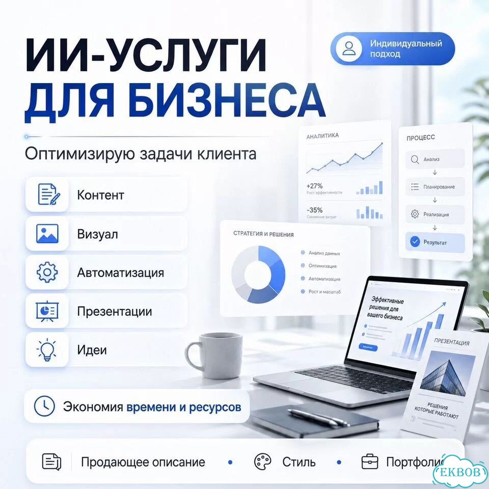 AI-услуги для бизнеса: визуал, тексты, презентаци фото 1