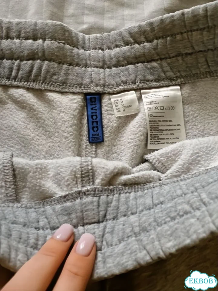 Шорты мужские H&M серые и красные фото 4