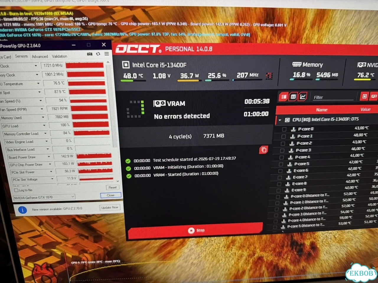 Видеокарта Asus GTX 1070 8GB Dual OC фото 6