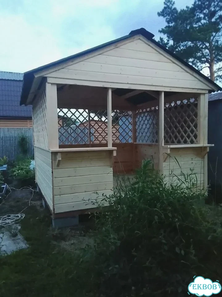 Беседка из дерева шатер фото 7