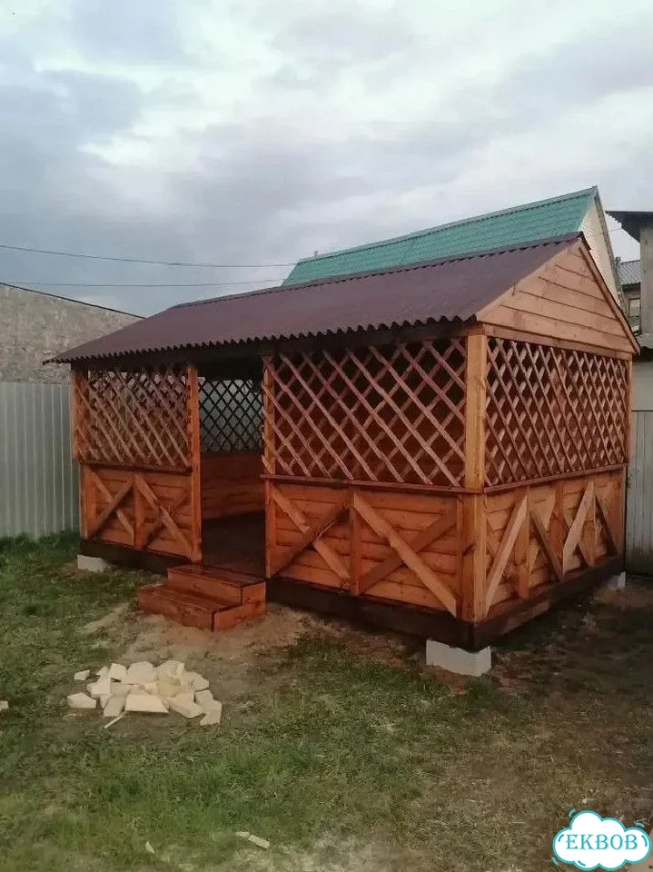 Беседка из дерева шатер фото 8
