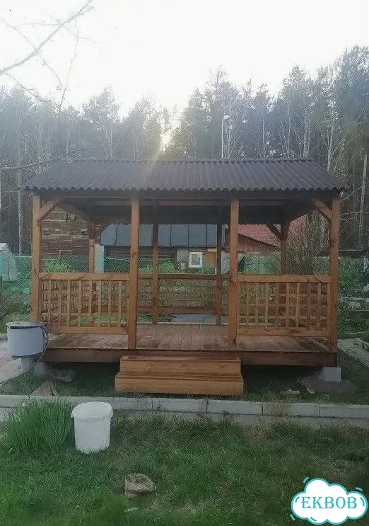 Беседка из дерева шатер фото 9