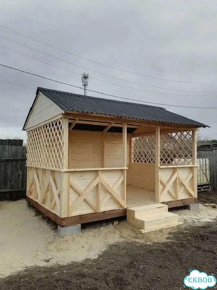 Изготовление беседок из дерева фото 8