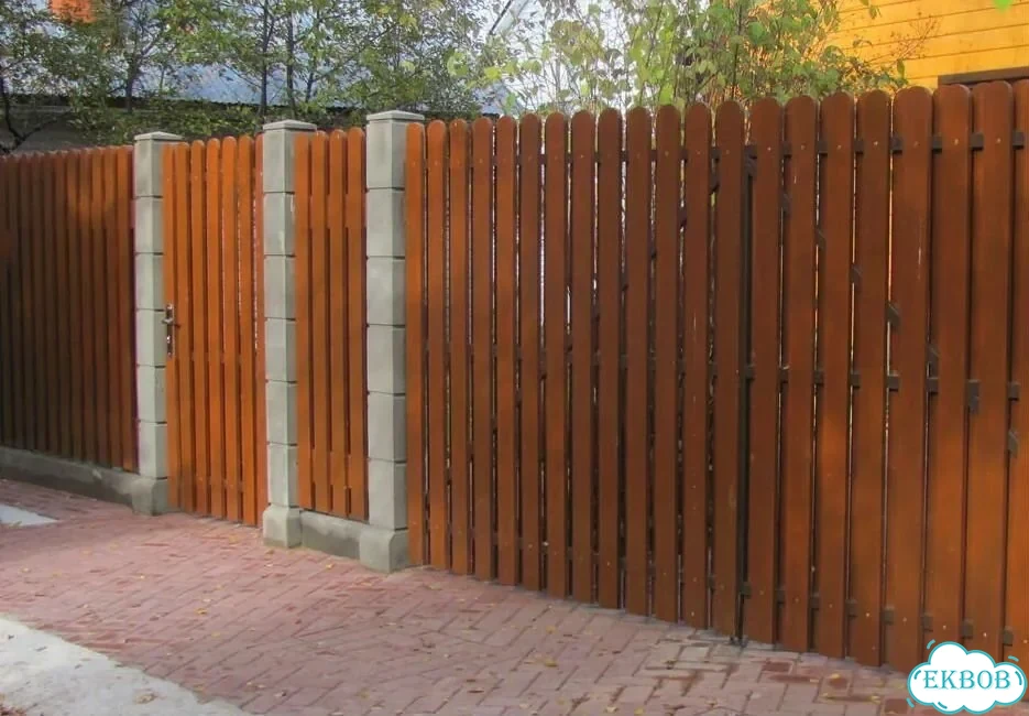 Строительство заборов Профлист Кирпич Сетка фото 8