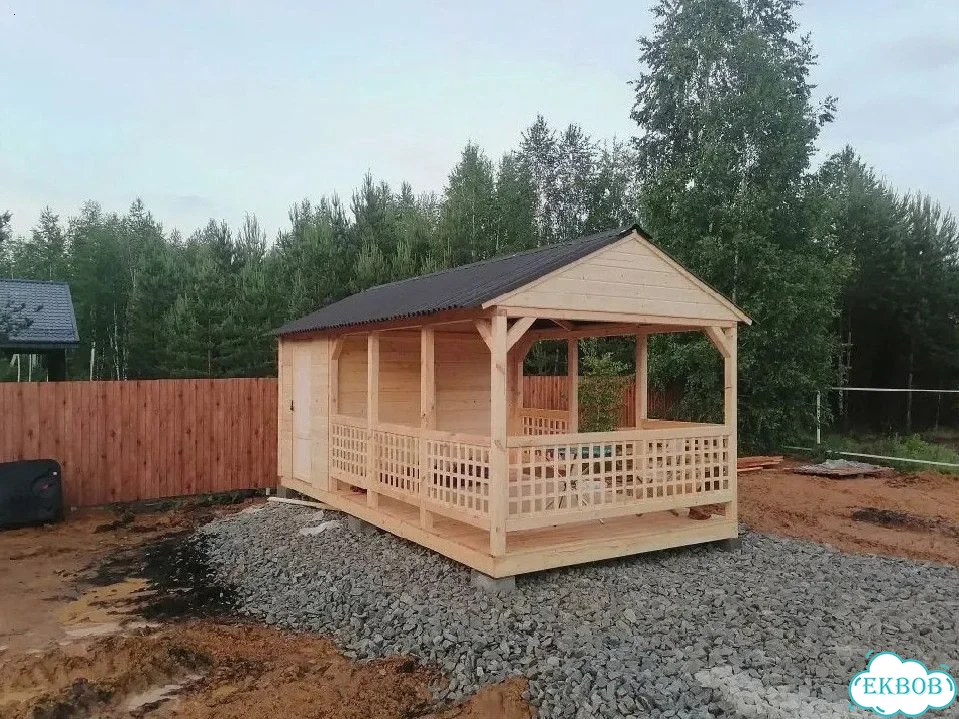 Беседка с хозблоком фото 10