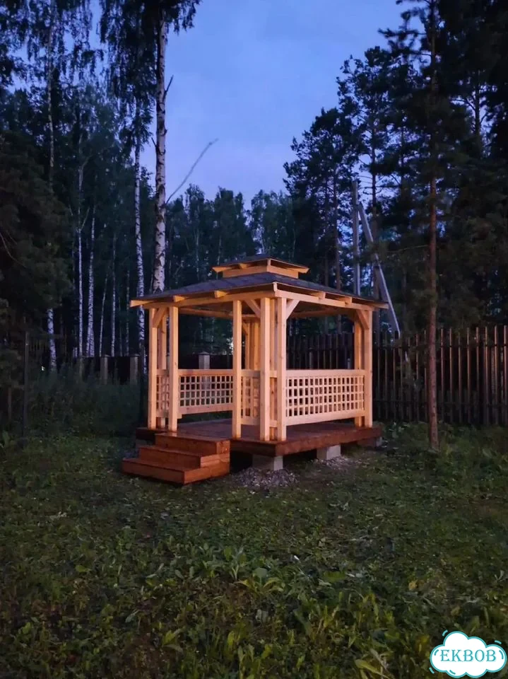 Беседка с хозблоком фото 9