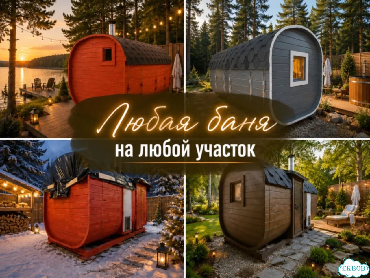 Баня бочка фото 1