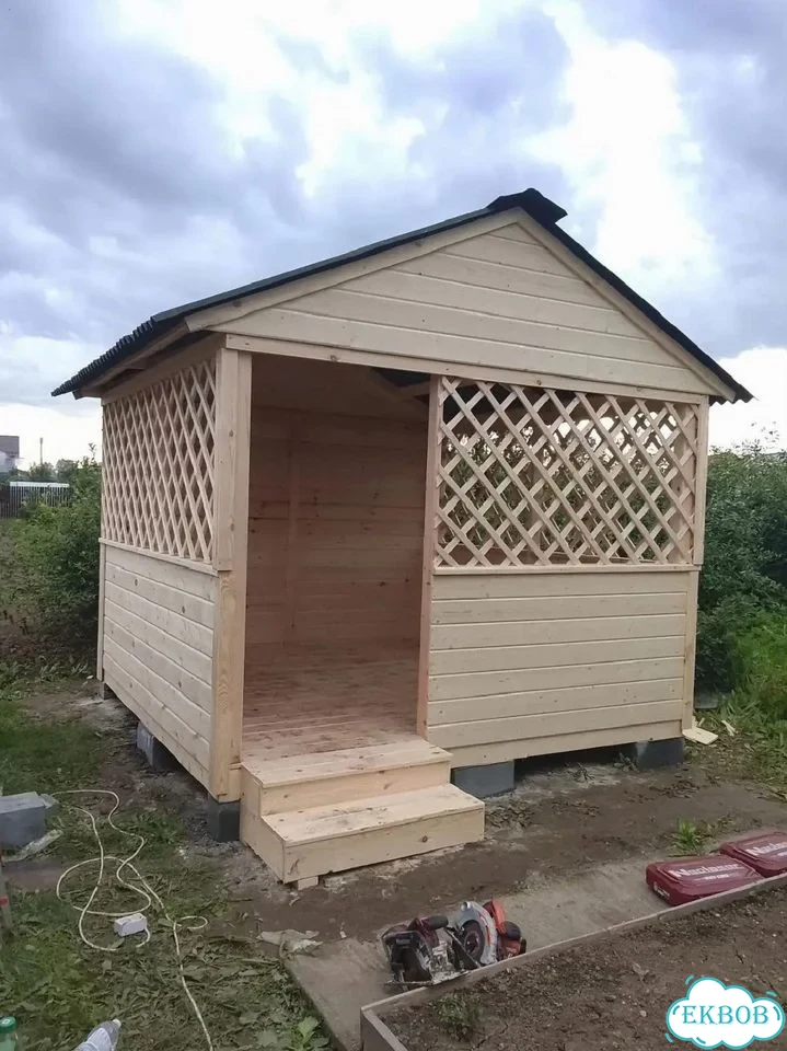 Беседка из дерева шатер фото 8