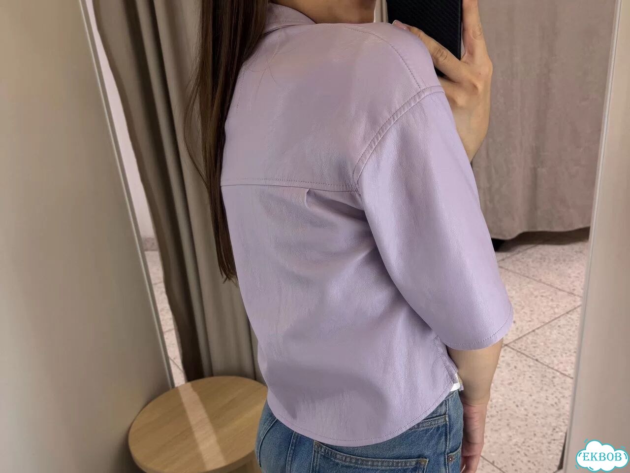 Кожаная рубашка bershka s фото 4