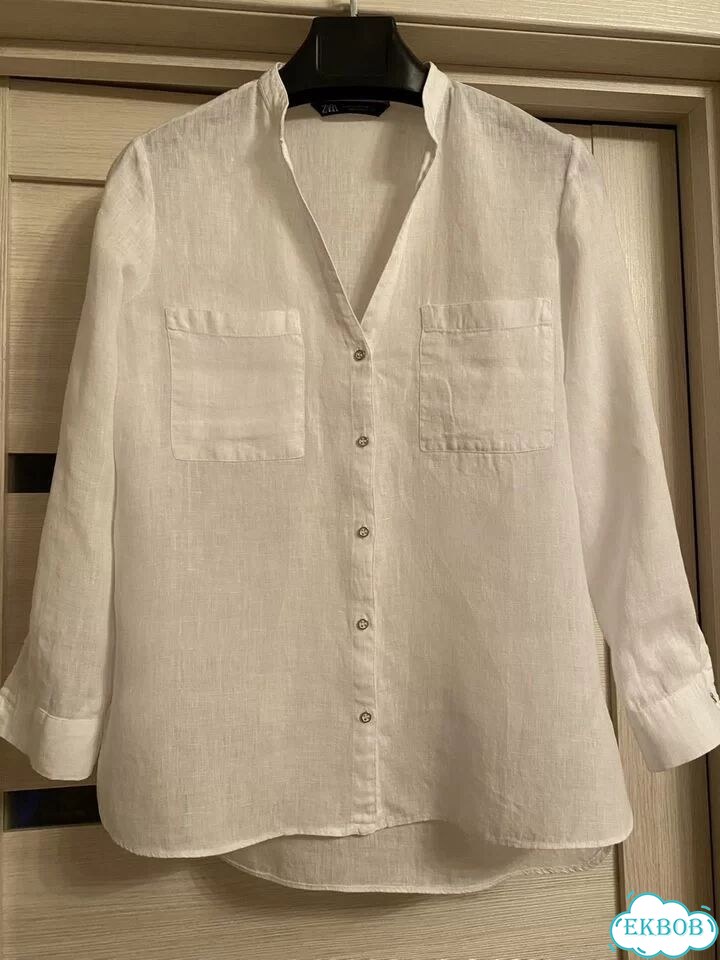 Рубашка льняная Zara xs фото 1
