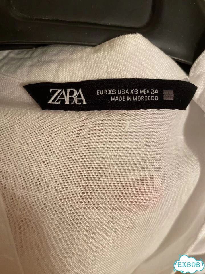 Рубашка льняная Zara xs фото 4