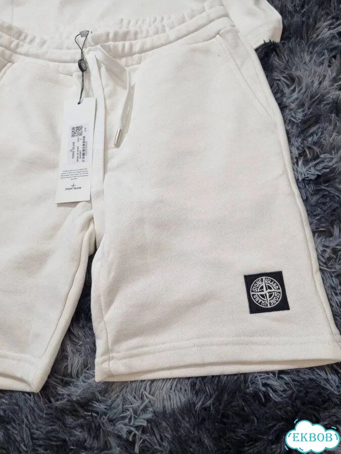 Мужской Костюм Stone Island (Футболка + Шорты) фото 5