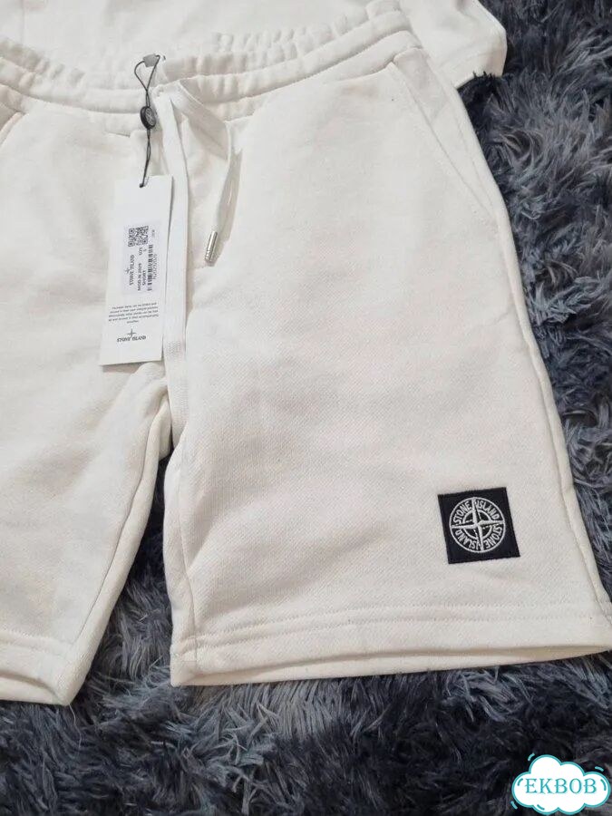Мужской Костюм Stone Island (Футболка + Шорты) фото 5