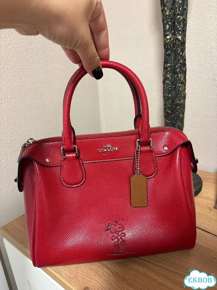 Сумка coach красная фото 3