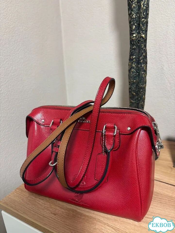 Сумка coach красная фото 5