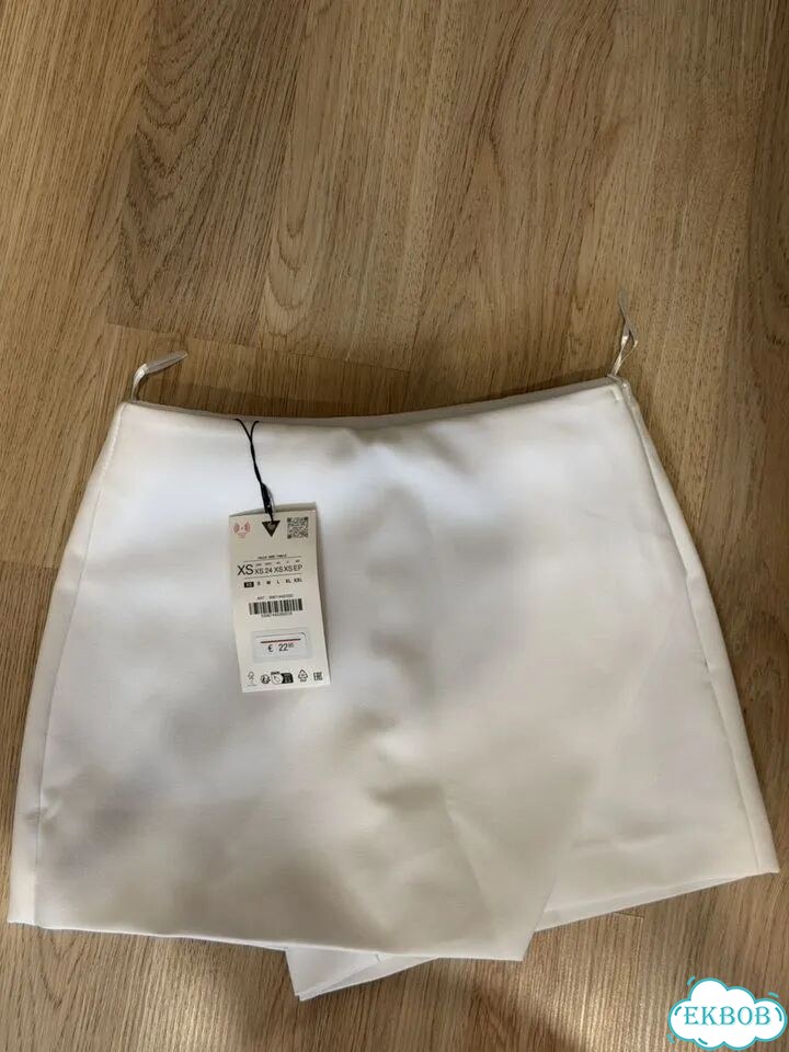 Юбка - шорты белая zara xs фото 1