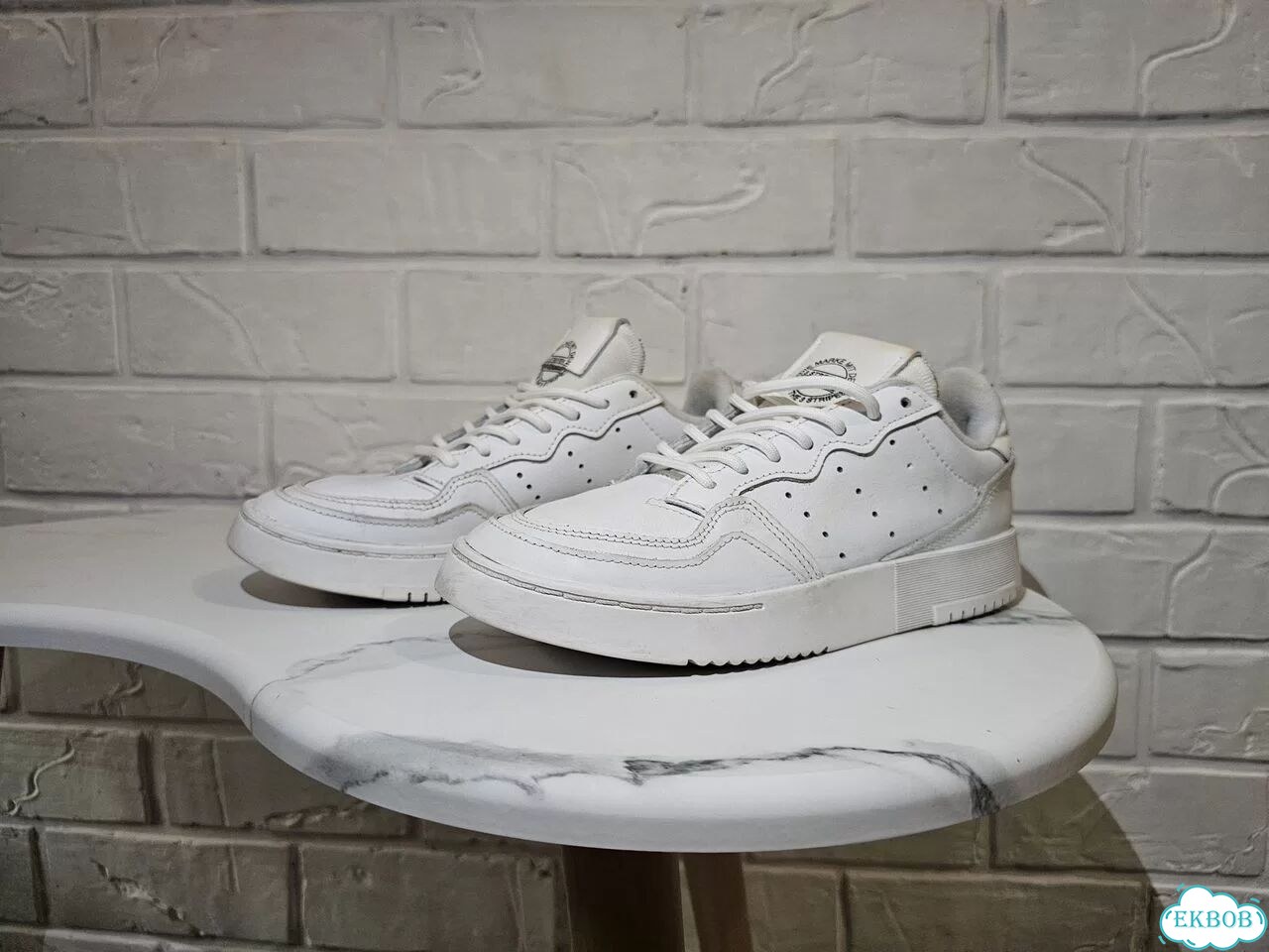 Кроссовки Adidas Supercourt белые, кожа, оригинал фото 1