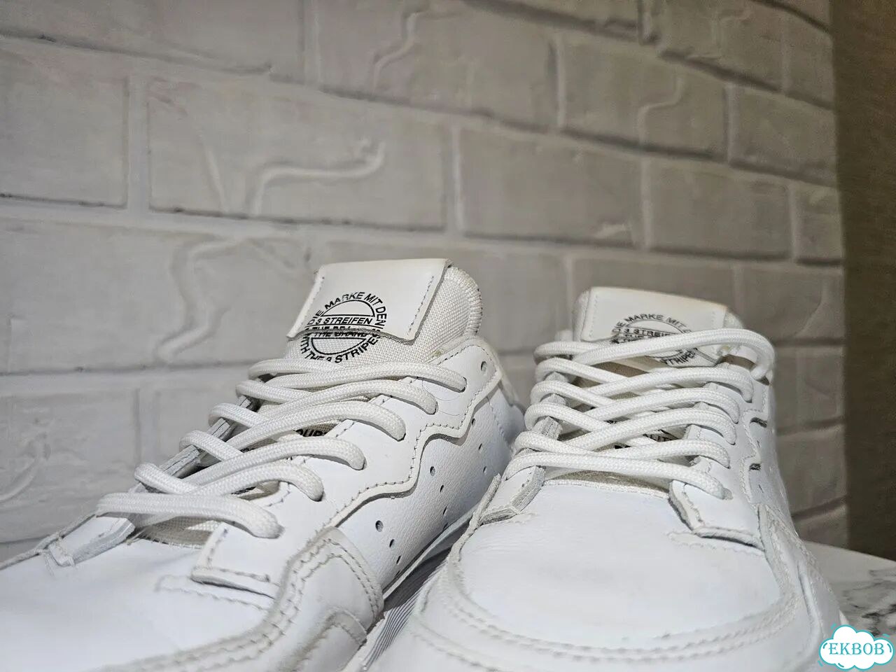 Кроссовки Adidas Supercourt белые, кожа, оригинал фото 4
