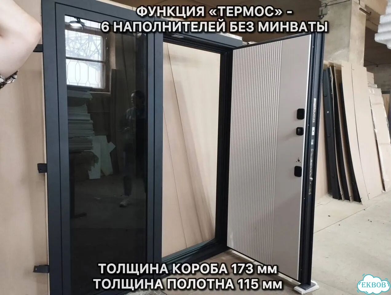 Теплая дверь термо для частного дома Екатеринбург фото 2