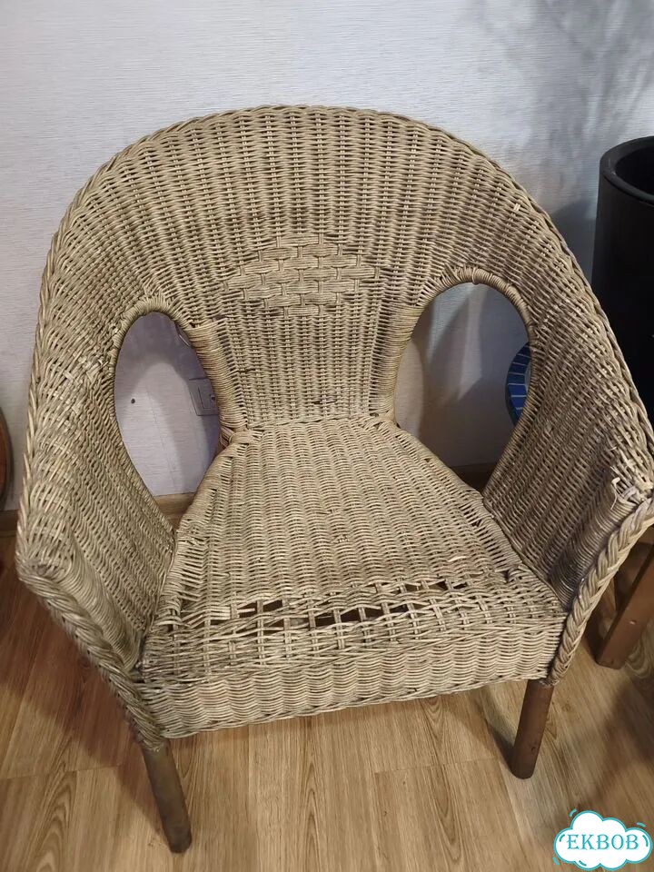 Кресло из натурального ротанга IKEA фото 2