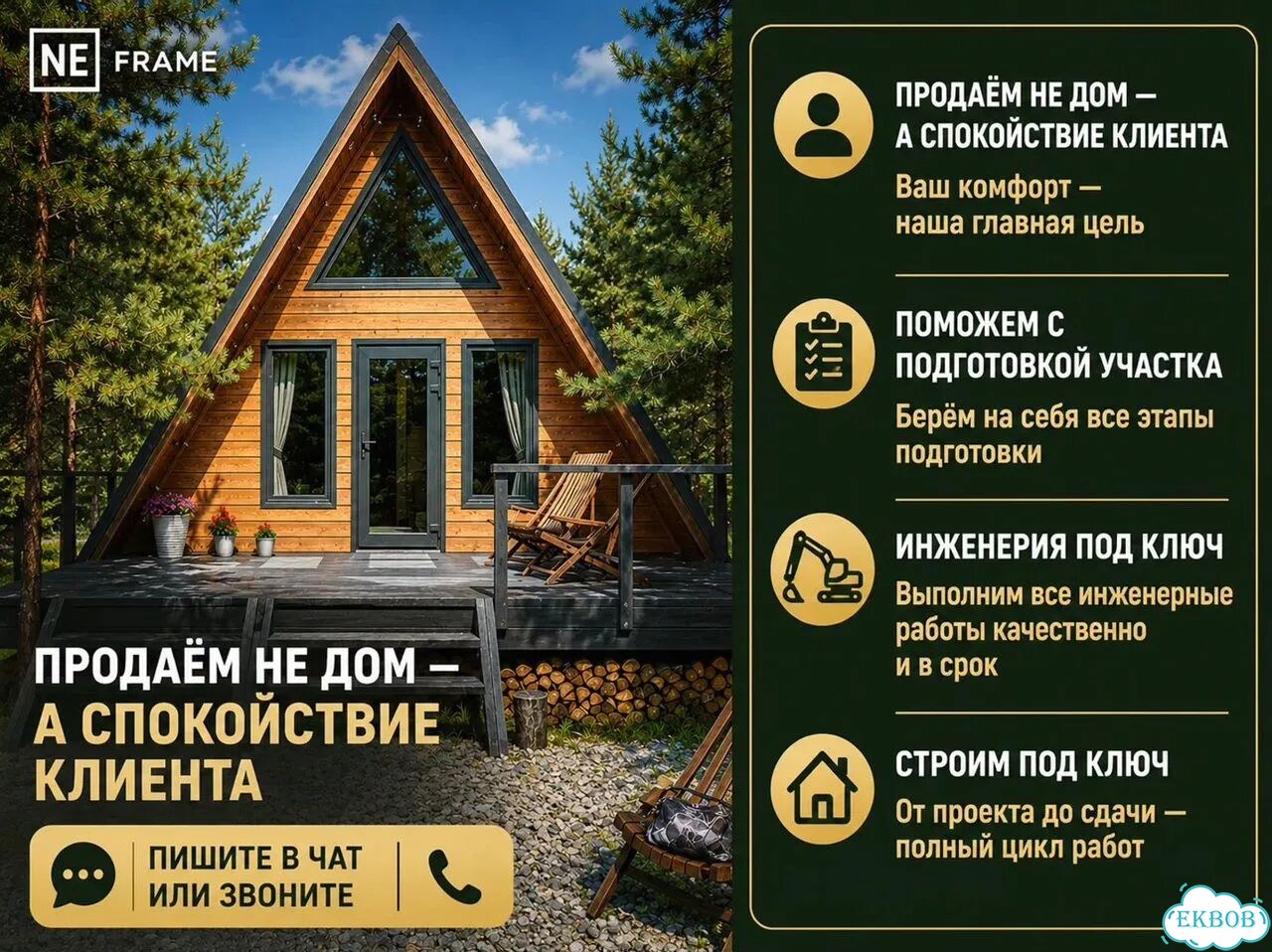 Модульный дом А-фрейм 6х6 всесезонный фото 8