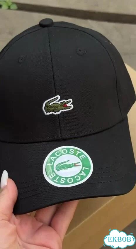 Мужская кепка Lacoste черная бейсболка фото 1
