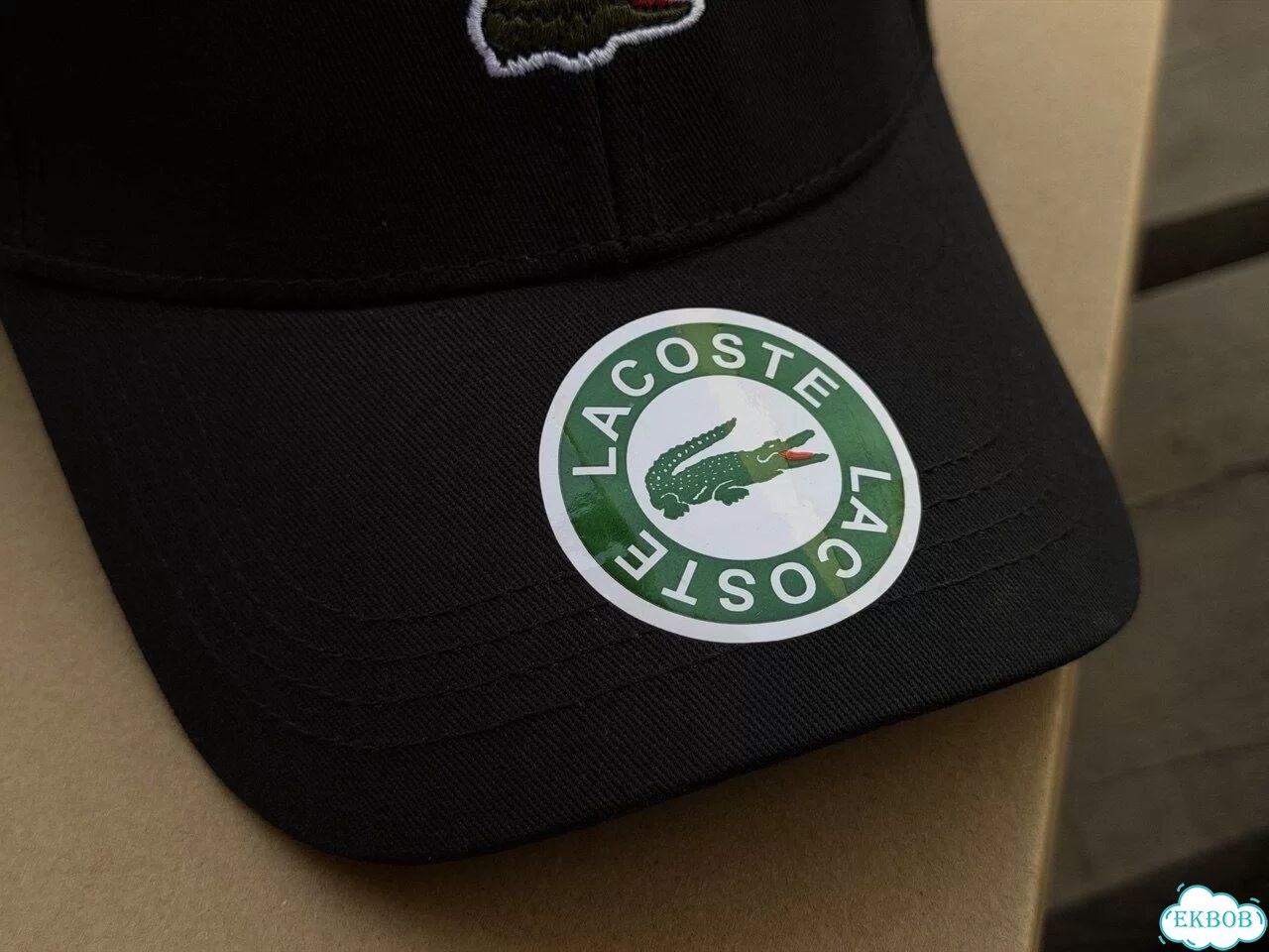 Мужская кепка Lacoste черная бейсболка фото 10