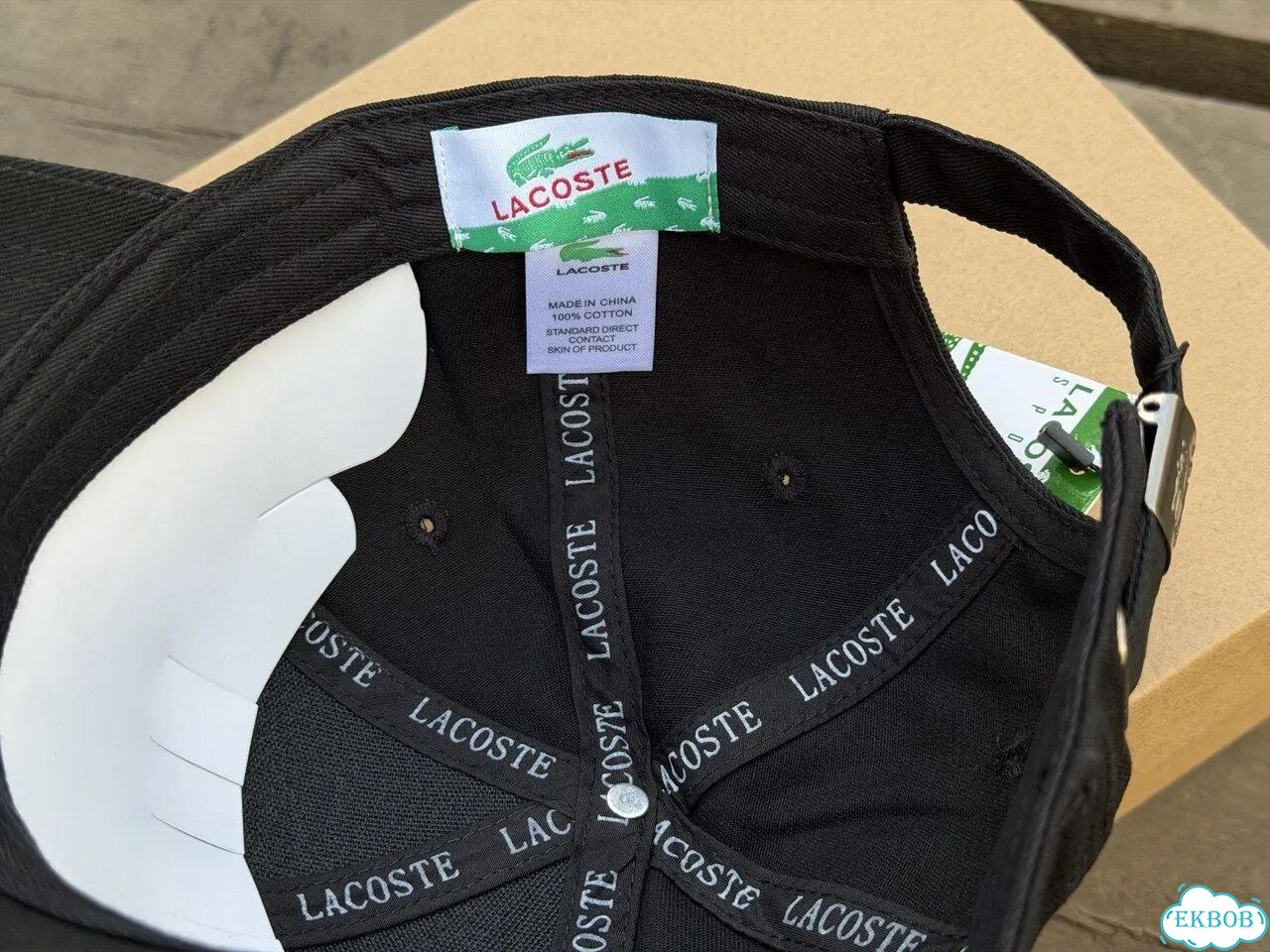Мужская кепка Lacoste черная бейсболка фото 11