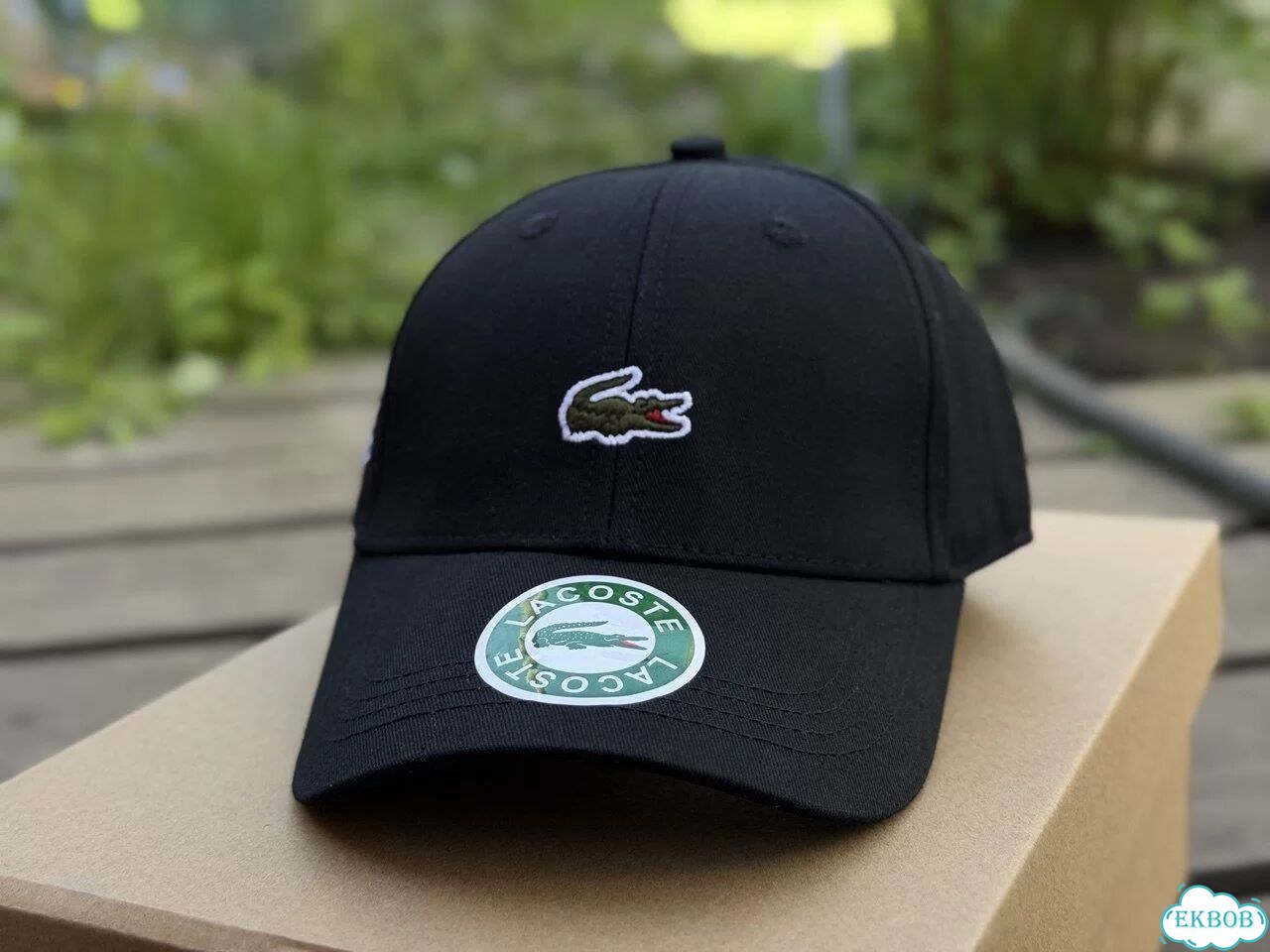 Мужская кепка Lacoste черная бейсболка фото 2